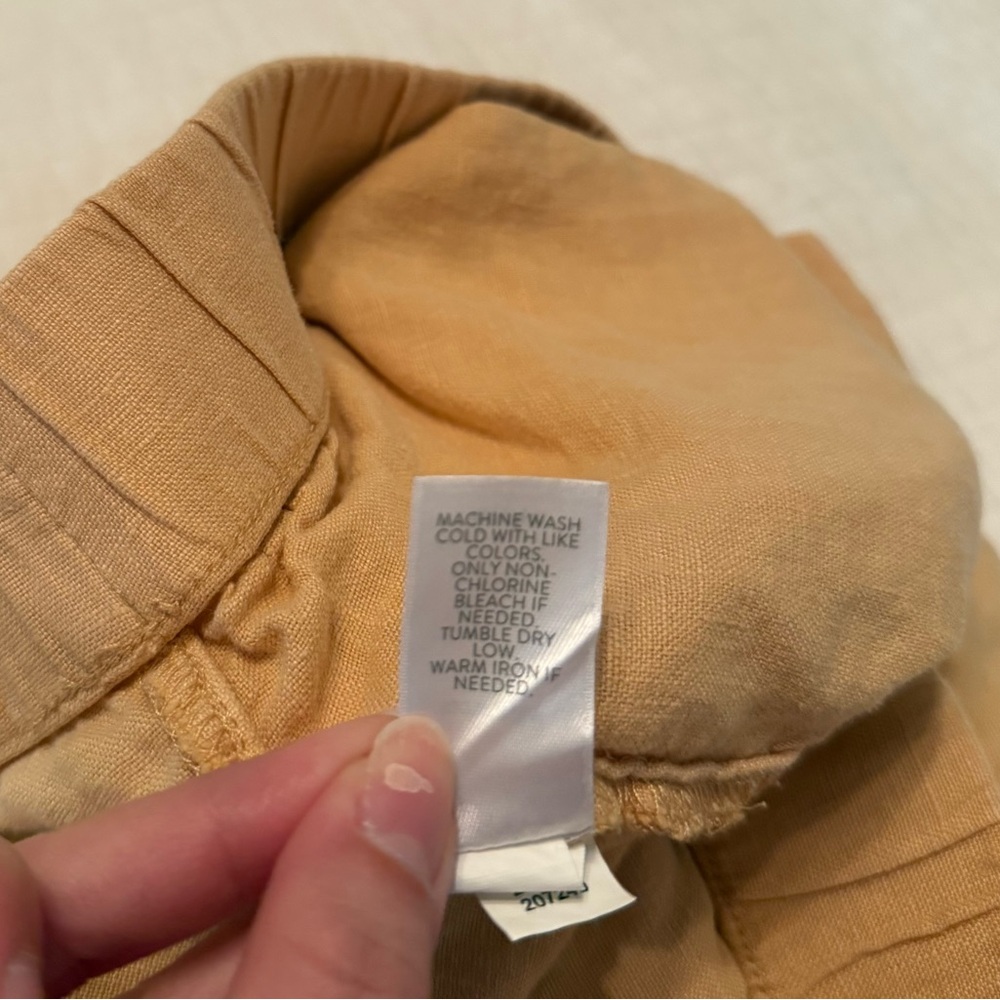 Pure Jill Women's Orange Linen Capris Size 2X Cottagecore Coastal - Picture 10 of 16
